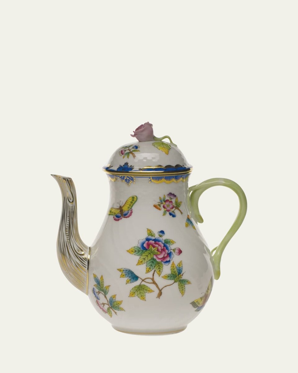 Queen Victoria Blue Coffee Pot